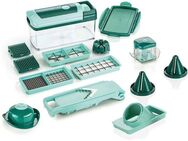 Genius Zerkleinerer Genius Nicer Dicer Fusion 16-tlg., mit Julietti Spiralschneider, ideal für die Zubereitung von Speisen, Hauptgerichten und Desserts