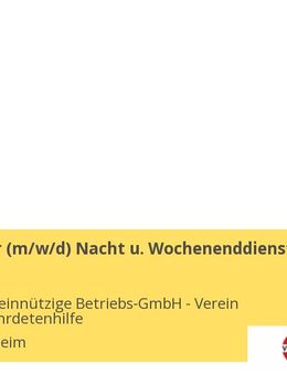 Mitarbeiter (m/w/d) Nacht u. Wochenenddienst in Minijob - Meckenheim