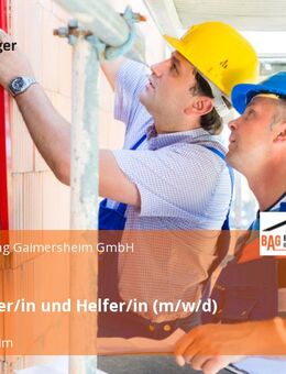 Dachdecker/in und Helfer/in (m/w/d) - Gaimersheim