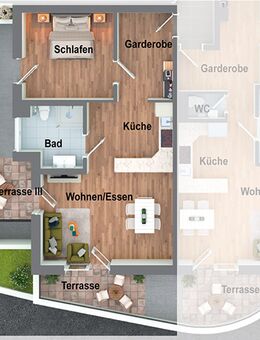 2,5 Zimmer-Wohnung: 75 m², mit 2 Terrassen, Garten, Tageslichtbad & Keller, Erstbezug 2025, in 73117 Wangen bei Göppingen kaufen (141) - Wangen