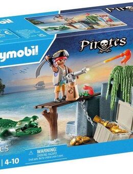 Playmobil® Pirat mit Alligator (71473), Pirates Konstruktions-Spielset, (59 St), teilweise aus recyceltem Material, Made in Europe