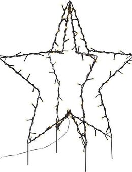 EGLO LED Stern LED Stern außen, Weihnachtslicht, Erdspieß, Weihnachtsdeko, 55cm, LED fest integriert, Warmweiß, Stahl, Kunststoff, Weihnachtsbeleuchtung, Christmas, Garten, IP 44