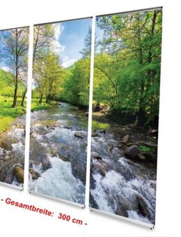 Bestattungsbedarf: L-Banner Display 3er-Set "Flussaue im Frühling", Dekoration Trauerfeier, Trauerhalle, Bestatterzubehör - Wilhelmshaven Zentrum
