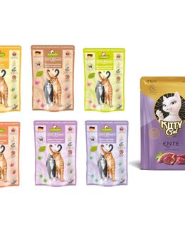 6 x 85 g GranataPet DeliCatessen Pouch + 85 g KITTY Cat Paté Ente gratis! - Probierpaket ohne Fisch
