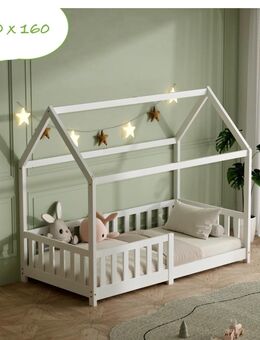 Hausbett Kinderbett 160x80cm mit Lattenrost Verpackt - Witten