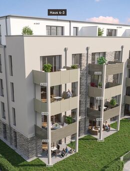 Schönes Wohnen schon ab Herbst 2025 in einer Rollstuhltauglichen 2-Zimmer ETW mit Garten (KfW40-NH) - Hattersheim (Main)