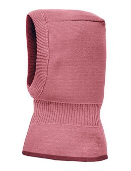 MAXIMO Wendemütze reine Merinowolle, reversible, doppelt gestrickt, Ausgenähtes Halsteil