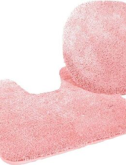 KiNZLER Badematte Chaozhou, Höhe 20 mm, rutschhemmend beschichtet, fußbodenheizungsgeeignet, Polyester, 2-tlg. Stand-WC Set, Badteppich, Uni Farben, weich, als rechteckig, rund & Set erhältlich