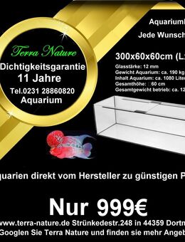 Aquarium 300x60x60cm Aquariumbau Großraumaquarium - Dortmund Mengede