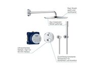 Grohe Duschsystem Grohtherm, 1 Strahlart(en), Packung, mit langlebieger und scheinender Oberfläche