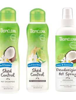 TropiClean Lime & Cocoa Duftspray - Sparpaket: Spray 236 ml + Shampoo 355 ml + Conditioner 355 ml