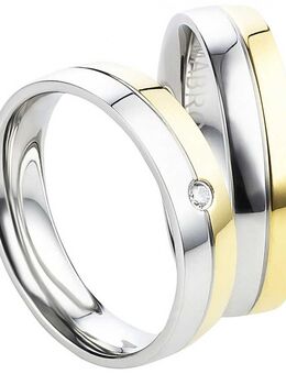 Edelstahl Partnerringe schlicht Design AB3116-AB3117 - Aholming