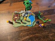 Playmobil Gartenlandschaft mit Wasserverlauf und Pflanzen + 6 Figuren - Reinheim