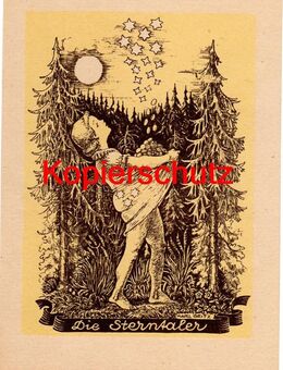 Alte Künstlerkarte „Die Sterntaler“, 1950er Jahre, nicht gelaufen - Landsberg