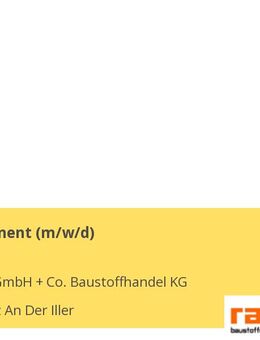 Lagerdisponent (m/w/d) - Kellmünz (Iller)