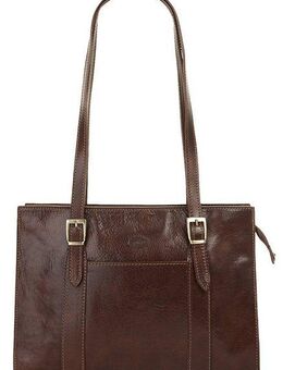 Piké Henkeltasche, echt Leder, Made in Italy