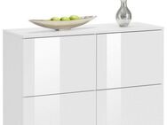 borchardt Möbel Kommode Rova, Breite 93 cm, 4-türig, Kommode mit viel Stauraum, weiß-glänzend