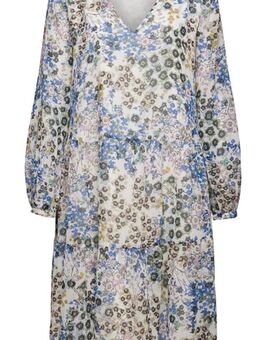 NEU mit ETIKETT * Romantik * Blumen * Blüten * Millefleurs * Flower- Power * Seiden- Chiffon * Baby- Doll * Midi- Kleid "ESPRIT" Gr. 34- 36/ XS- S * light-- beige * Pastell * - Riedlingen