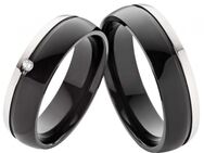 Titanringe T166 mit Zirkonia oder Diamant - Aholming