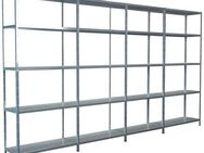SCHULTE Regalwelt Steckregal Stecksystem Grund- und 3x Anbauregale, Metall verzinkt, 2000x4000x350 mm, 20 Böden