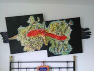 Acryl-Reliefbild mit Mischtechnik auf Leinwand - Waldbreitbach