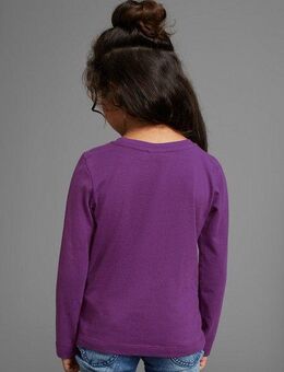 KIDSWORLD Langarmshirt, mit Paillettenherz zum Wenden Langarm, Basic-Passform, mit glitzernden Pailletten