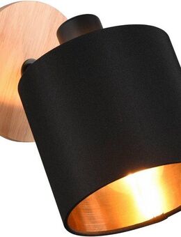 Reality Leuchten Deckenstrahler Tommy, ohne Leuchtmittel, warmweiß - kaltweiß, 1er Spot Holzoptik schwenkbar, Wand-& Deckenmontage exkl 1xE14 max 28W