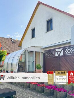 Gepflegtes Einfamilienhaus mit schönem Garten in ruhiger Siedlungslage | Doppelgarage - Krostitz