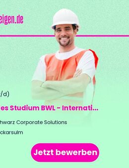 Duales Studium BWL - International Business 2026 (m/w/d) - Neckarsulm