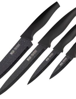 RESTO Kitchenware Messer-Set Leo, Edelstahlmesser 4-teilig in Magnet-Geschenkbox (Set, 4-tlg), Kochmesser, Tranchiermesser, Universalmesser, Gemüsemesser