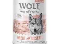 Wolf of Wilderness Adult - Single Protein Freilandfleisch/-innereien 6 x 400 g - Sparpaket 12 x 400 g: Great Desert - Freiland-Pute