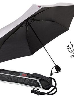EuroSCHIRM® Taschenregenschirm light trek® ultra, silber, besonders leicht, kompakte Größe und mit UV-Schutz 50+