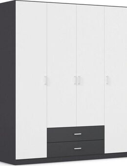 rauch Drehtürenschrank Kleiderschrank Schrank Garderobe Wäscheschrank GAMMA in 3 Breiten mit 6 Schubladen, in schlichtem Design TOPSELLER MADE IN GERMANY