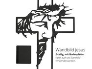 Wandbild "Jesus im Kreuz" Wanddekoration - 248 x 192 x 3mm, mit Bodenplatte - Wegberg Zentrum