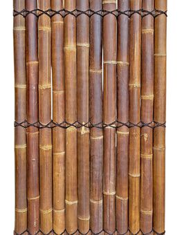 Bambus Sichtschutz Wulung 90x180 cm – Halbrohr Bambuszaun dunkel Garten - Herne