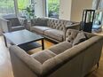 Moderne Sofa 3-Teilig »Narmada« Leonique Chesterfield - Samt Grau in 41236