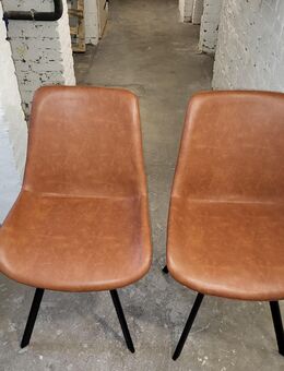 Esszimmerstuhl HYGUM schwenkbar cognac Kunstleder - Dortmund Brücherhof