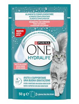 PURINA ONE Hydralife Katzen-Liquid 12 x 50 g - mit Lachs-Geschmack