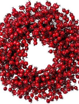 Creativ deco Dekokranz Weihnachtsdeko rot