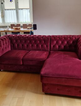 Eckcouch mit Ottomane und Federkern neuwertig - Unterhaching