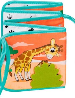 Ravensburger Greifspielzeug Play+ Mein allererstes Stoffbuch (für die Bauchlage): Wilde Tiere, (Leporello)