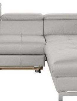 COTTA Ecksofa Chef L-Form, mit Kopfteilverstellung, edle Metallkufen, wahlweise mit Bettfunktion