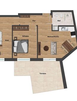 3 Zimmer Wohnung im Erdgeschoss Neubau an der Kahnfahrt - Augsburg
