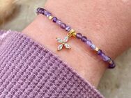 Amethyst Armband - Edelstein - 18 Karat vergoldet - Zeven Zentrum