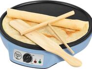 bestron Crêpesmaker ASW602 im Retro Design, für Crepes mit Ø 30 cm, 1000 W, Ø 30 cm, inkl. Teigverteiler & Crêpes-Wender, Antihaftbeschichtung