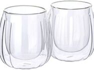 Mulex Latte-Macchiato-Glas Mulex Gläser Set Manhattan, Borosilikatglas, doppelwandig, ideal f. Kaffee, Cappuccino, Latte Macchiatto, 2tlg