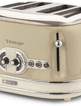 Ariete Toaster Vintage, 4 kurze Schlitze, für 4 Scheiben, 1600 W