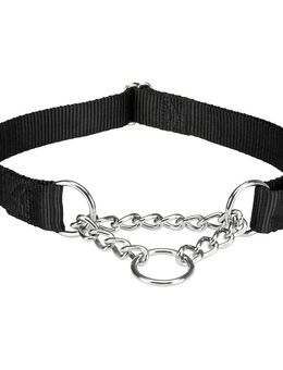 Trixie Premium Zug-Stopp Halsband Schwarz - Größe L-XL: 45 - 70 cm Halsumfang, 25 mm breit