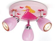 Brilliant LED Deckenstrahler PRINCESS, Halogen, LED wechselbar, Spotrondell rosa, 3 x GU10 max. 3W, 11cm Höhe, schwenkbar, Metall