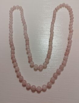 Echte Rosenquarz - Perlen - Kette - Kerken